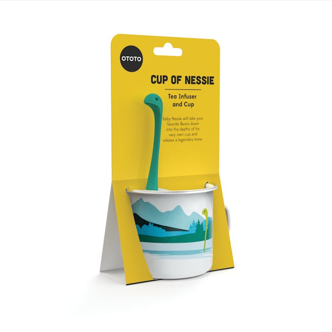 OTOTO Cup of Nessie - Tea Infuser and Cup - 3 - Yellow packaging, Ototo logo, "CUP OF NESSIE" text, "Tea Infuser and Cup"