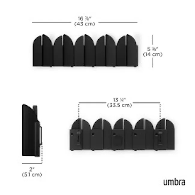Saloon 5-Hook - Black - 10