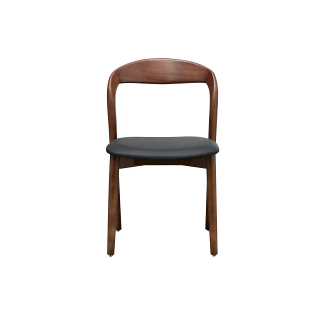 Camryn Dining Chair - Walnut, Black (Faux Leather) - 7