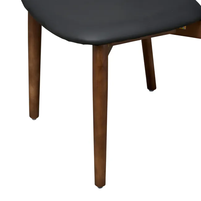 Camryn Dining Chair - Walnut, Black (Faux Leather) - 5