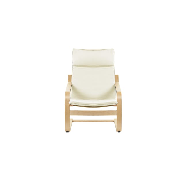 Mizuki Lounge Chair with Ottoman - Cotton Beige - 6
