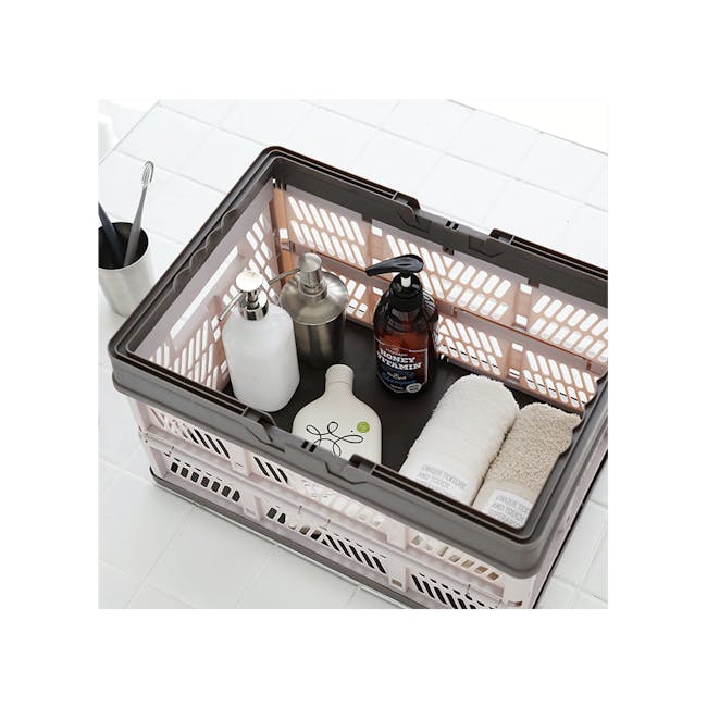 Kono Foldable Storage Basket 33L - Duo Beige - 2