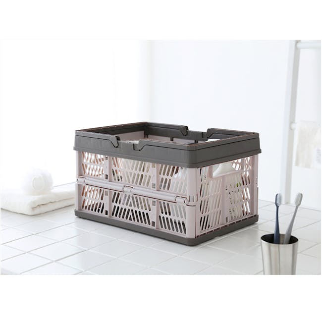 Kono Foldable Storage Basket 33L - Duo Beige - 4