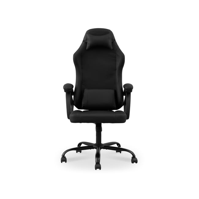 Zeus Gaming Chair - Black (Faux Leather) - 0