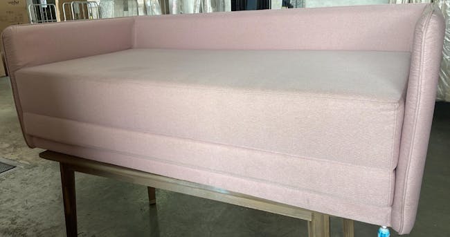(As-is) Greta 3 Seater Sofa Bed - Dusty Pink - 1