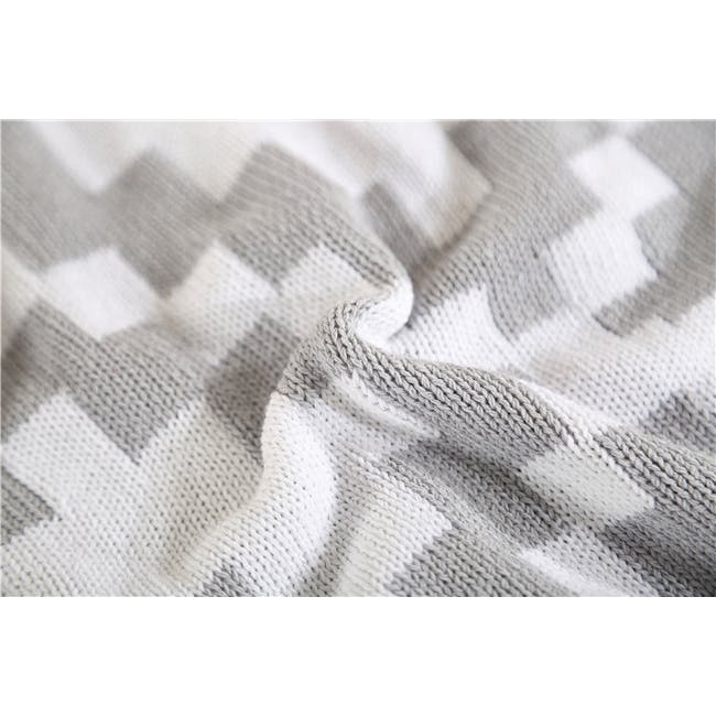 Khandi Throw Blanket 120 x 180 cm - Grey - 3
