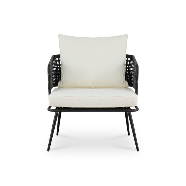 Banks Outdoor Chair - Black, Cream - 0