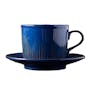 Koa Ceramic Coffee Cup & Saucer - Sapphire Blue - 0