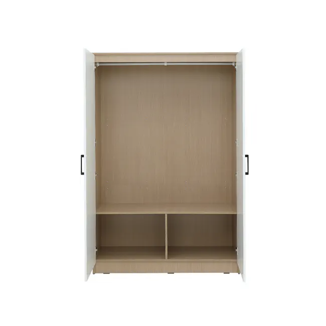 Fince 2 Door Wardrobe 1.2m - White, Oak - 2