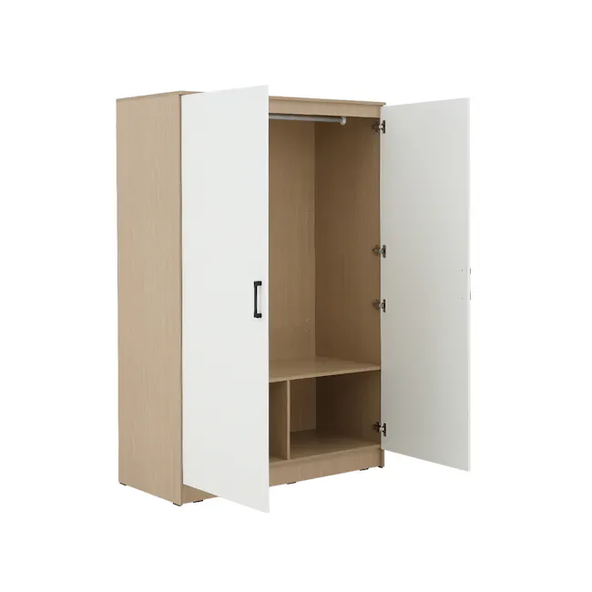 Fince 2 Door Wardrobe 1.2m - White, Oak - 3
