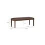 Nora Bench 1.2m - Cocoa, Mocha (Faux Leather) - 2