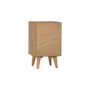 Yara Narrow Bedside Table with LED - Oak - 7