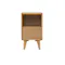 Yara Narrow Bedside Table with LED - Oak