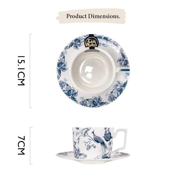 Table Matters Royal Garden Tea Cup and Saucer - 4