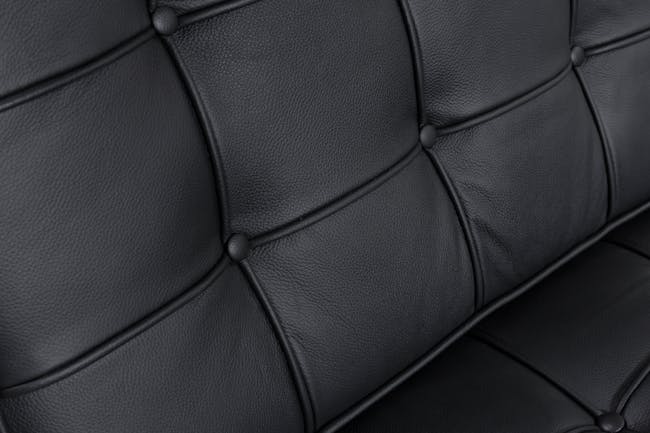 Benton Chair with Benton Ottoman - Black (Genuine Cowhide) - 16