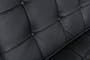 Benton 2 Seater Sofa with Benton Chair - Black (Genuine Cowhide) - 24