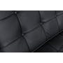 Benton 2 Seater Sofa with Benton Chair - Black (Genuine Cowhide) - 24