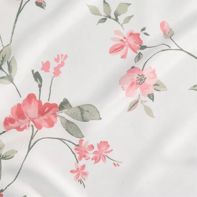 Robinsons Cool Bamboo Printed Fitted Sheet Set - Petal Dusk (4 Sizes) - 4