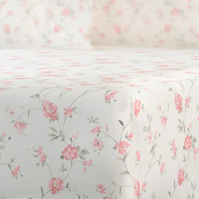 Robinsons Cool Bamboo Printed Fitted Sheet Set - Petal Dusk (4 Sizes) - 2