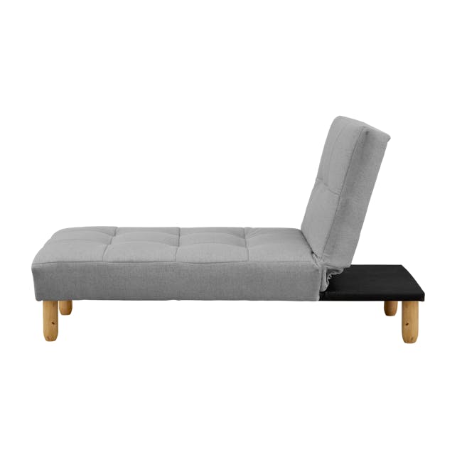 Noah Chaise Lounge Sofa Bed - Pewter Grey (Eco Clean Fabric) - 7