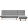 Noah Chaise Lounge Sofa Bed - Pewter Grey (Eco Clean Fabric) - 5