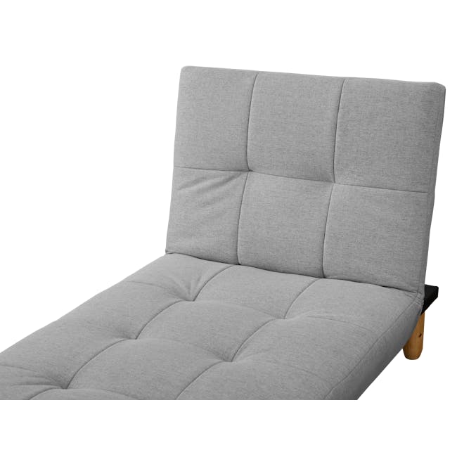 Noah Chaise Lounge Sofa Bed - Pewter Grey (Eco Clean Fabric) - 9
