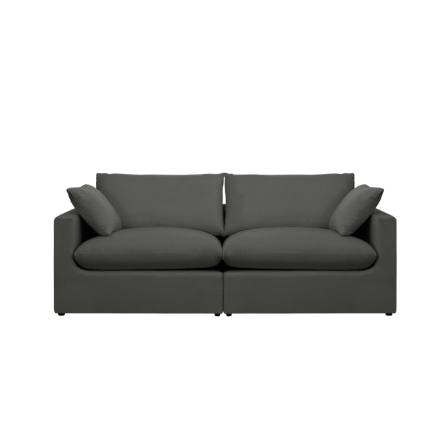 Russell 3 Seater Sofa - Dark Grey (Eco Clean Fabric) - 0