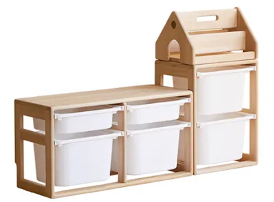 Micah Wooden Kids Toys Storage - Set of 3