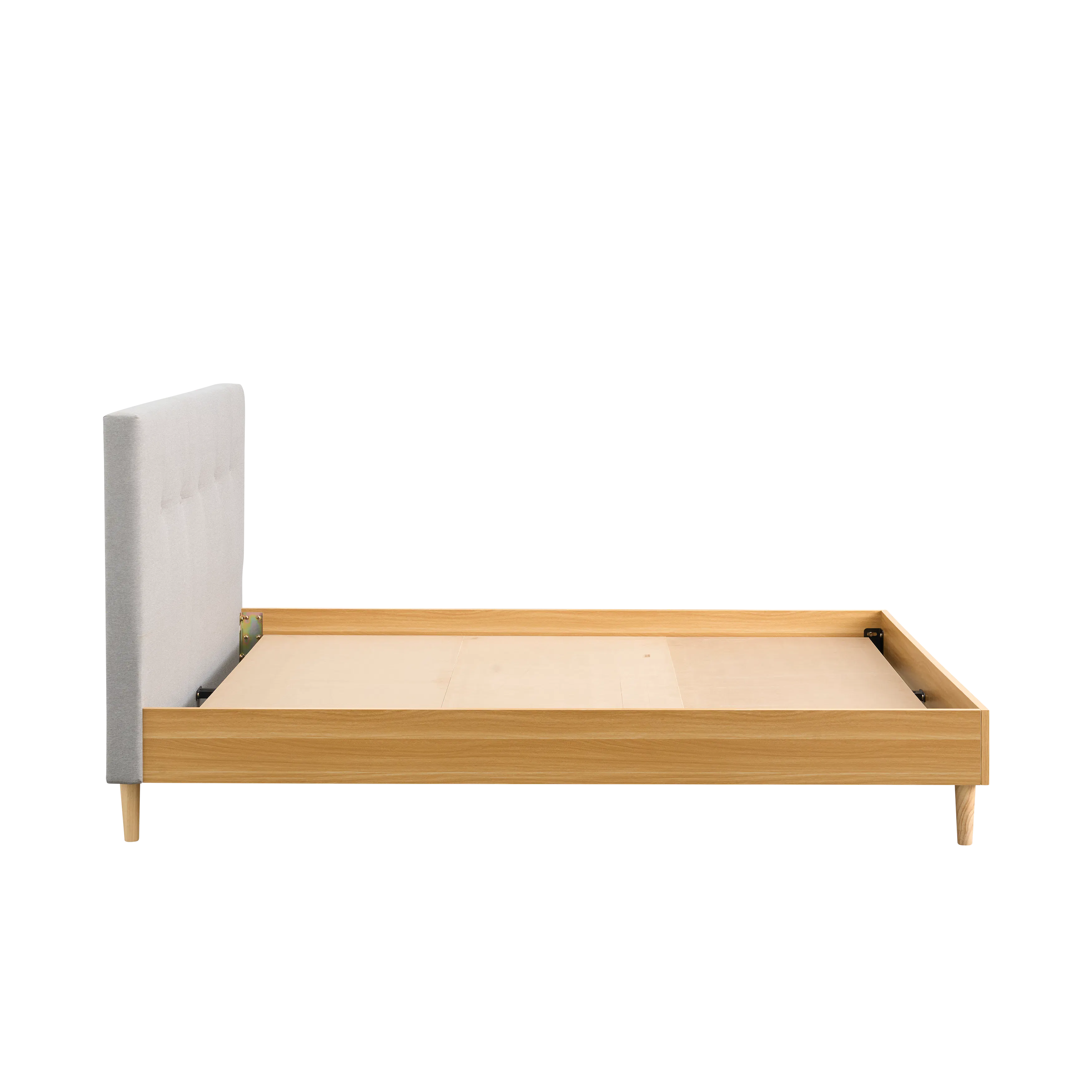 (As-is) Landon Queen Bed - Natural, Light Grey - 9