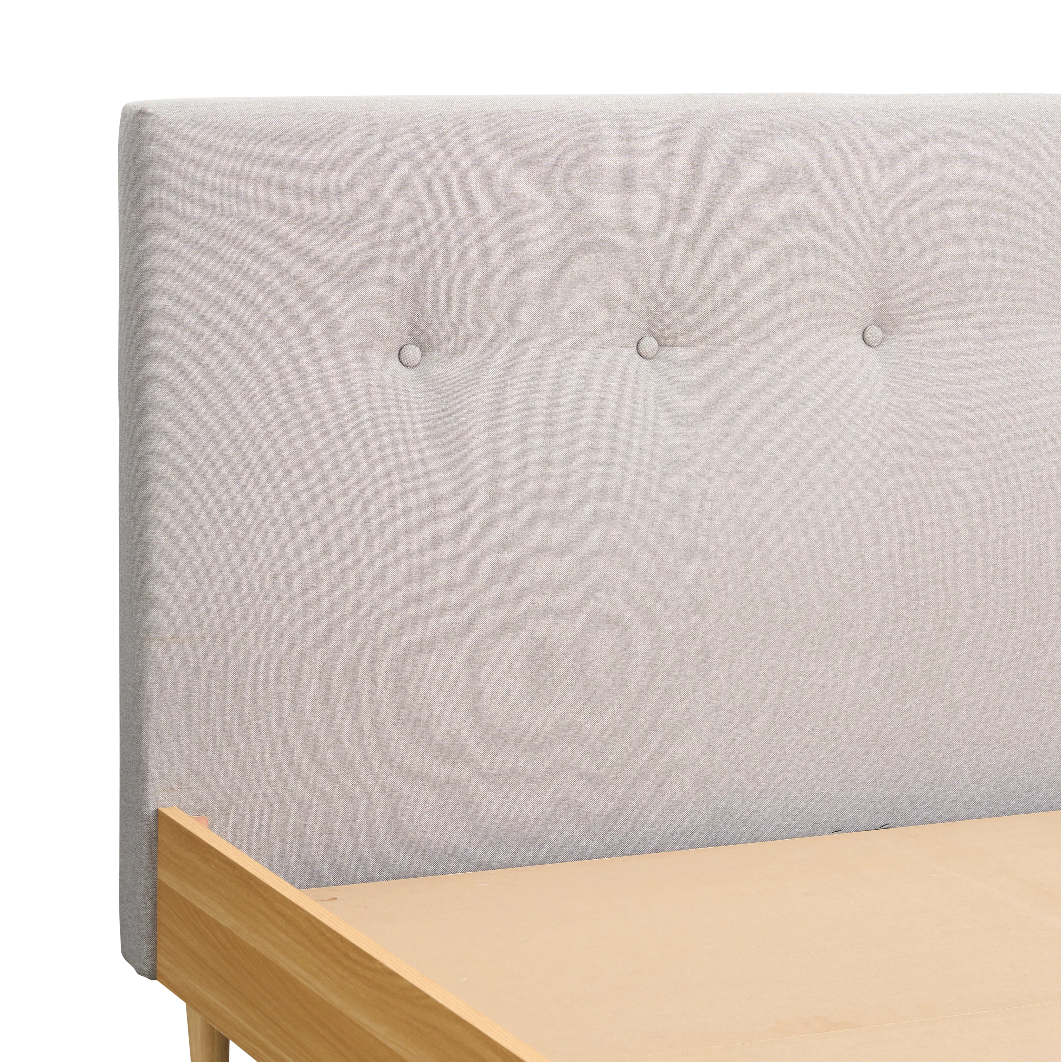 (As-is) Landon Queen Bed - Natural, Light Grey - 11