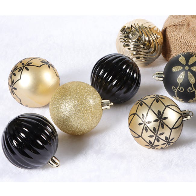 Otto Christmas Balls 34pcs - Black, Gold - 1