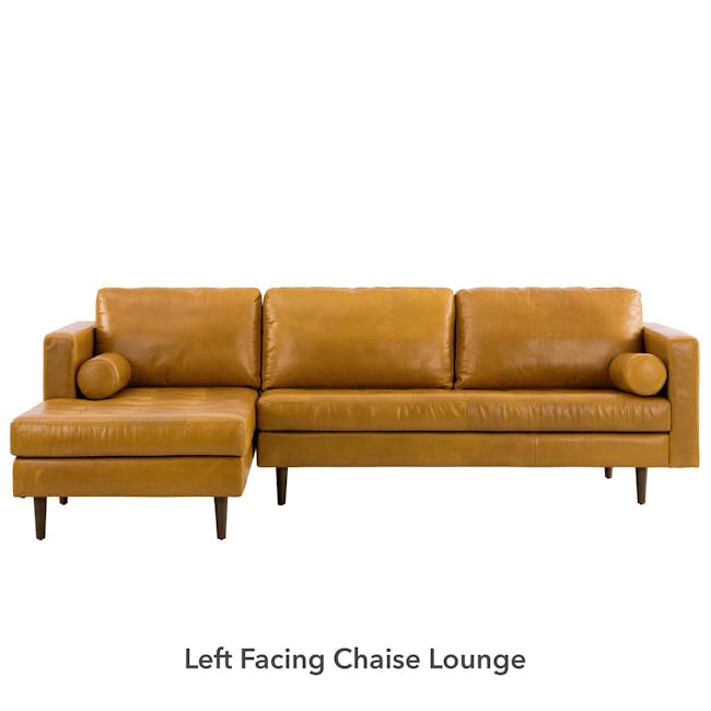 Nolan L-Shaped Sofa - Butterscotch (Premium Waxed Leather) - 9
