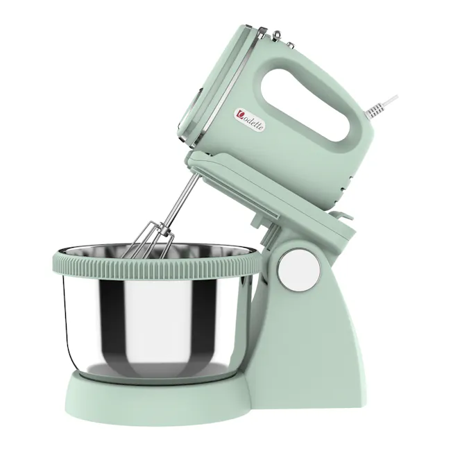 Odette Riviera Series Stand Mixer/Hand Mixer - Light Green - 3 - Light green electric stand mixer, minimalist design, modern
