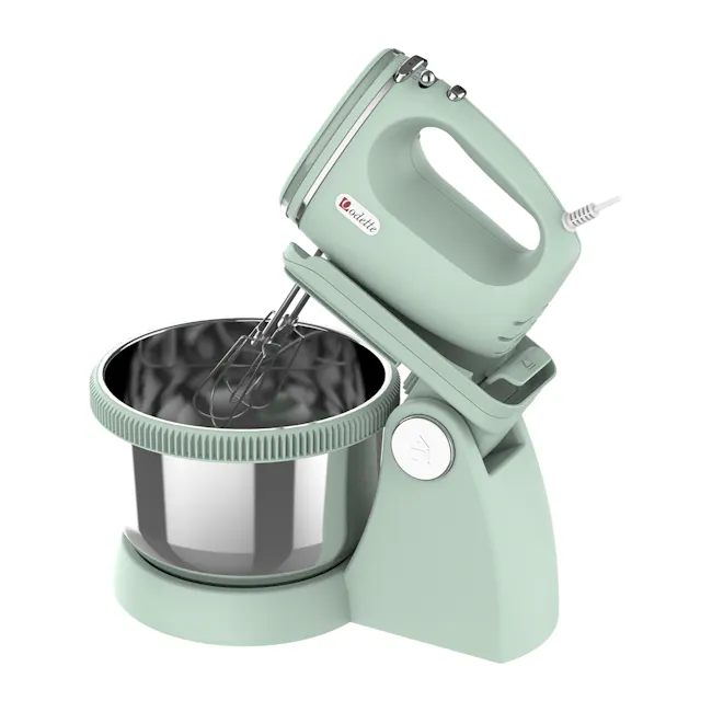 Odette Riviera Series Stand Mixer/Hand Mixer - Light Green - 4 - Elegant kitchen tool, mint green finish, modern design