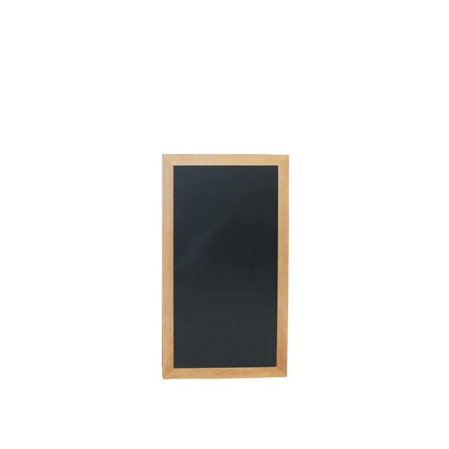Securit Long Hard Wood Chalkboard - Lacquered Teak Frame (3 Sizes) - 2