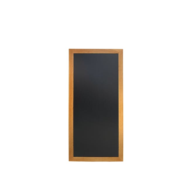 Securit Long Hard Wood Chalkboard - Lacquered Teak Frame (3 Sizes) - 0