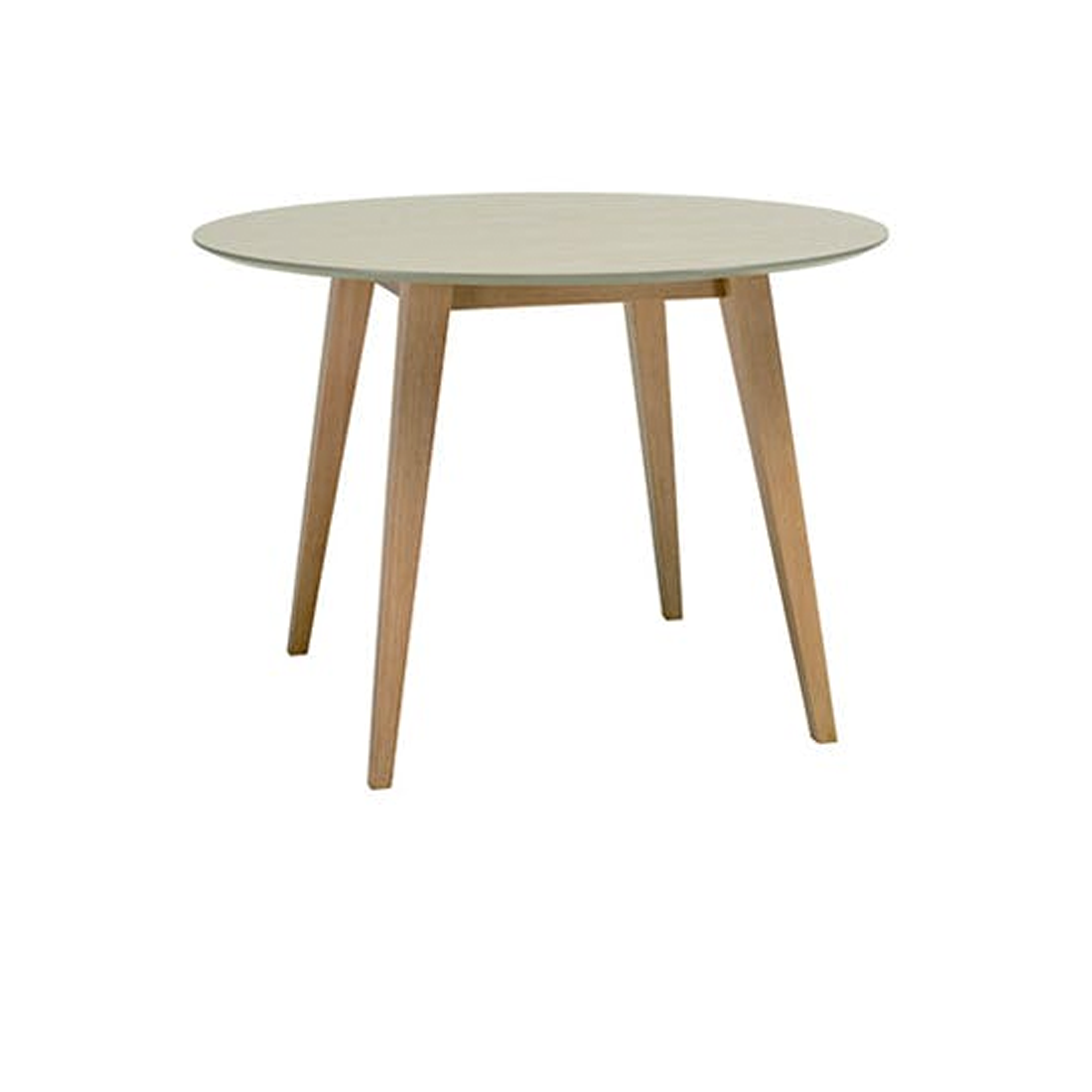 (As-is) Ralph Round Dining Table 1m - Natural, Taupe Grey - 7