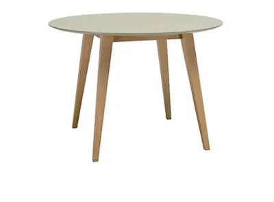 (As-is) Ralph Round Dining Table 1m - Natural, Taupe Grey - 7