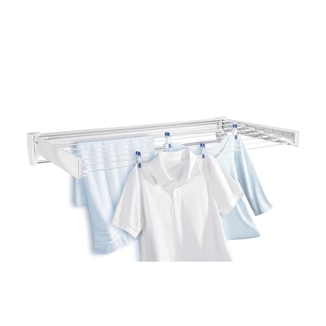Leifheit Wall Clothes Dryer Telegant 81 Protect Plus Drying Rack - 0