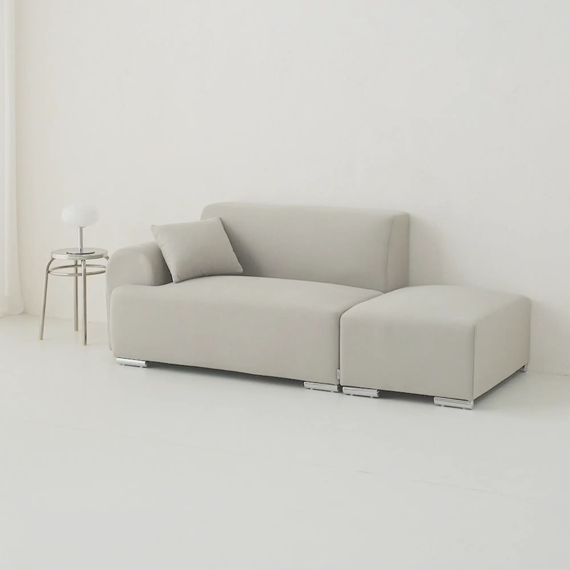 Arco 2 Seater Chaise Sofa - Grey (Pet Friendly) - 19