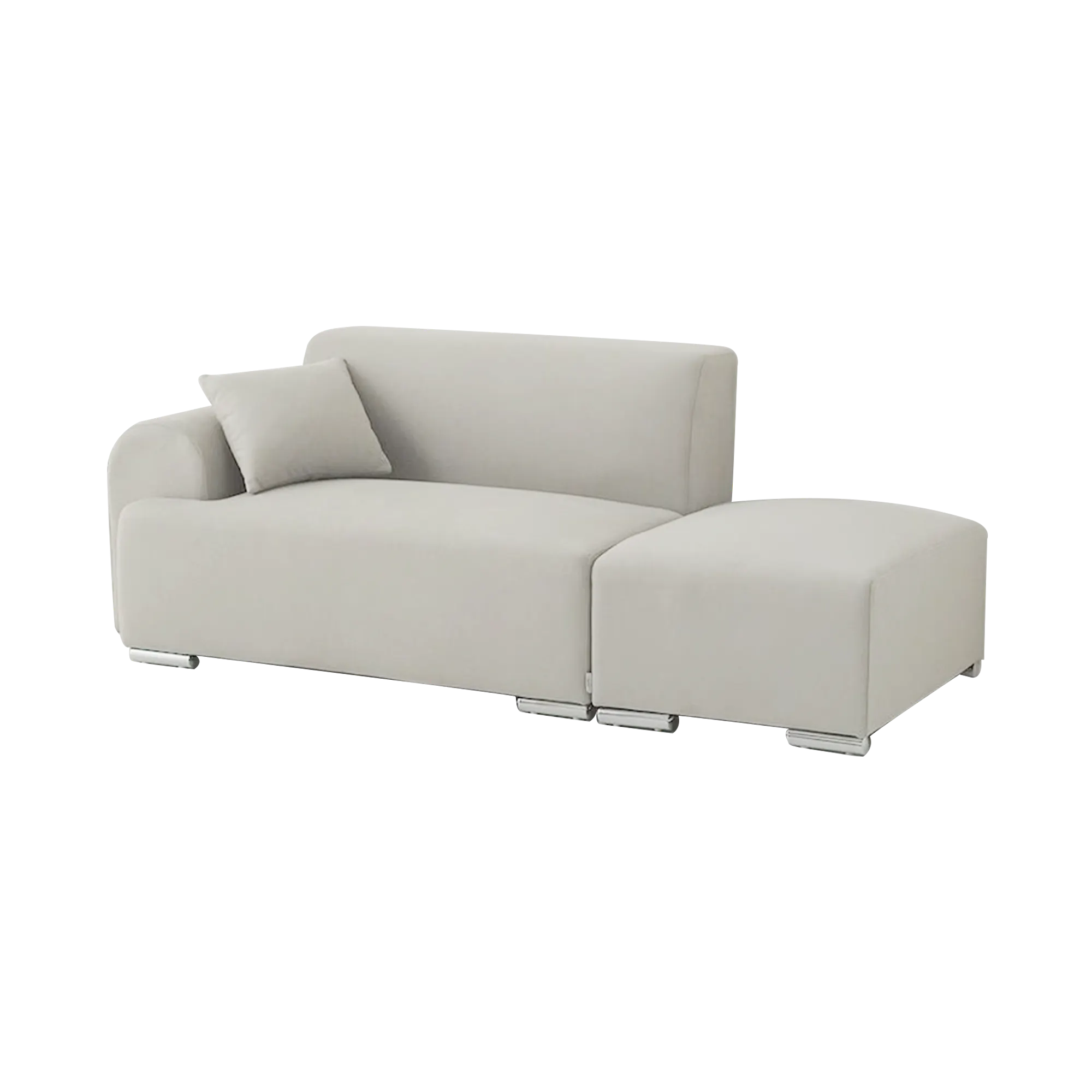 Arco 2 Seater Chaise Sofa - Grey (Pet Friendly) - 25