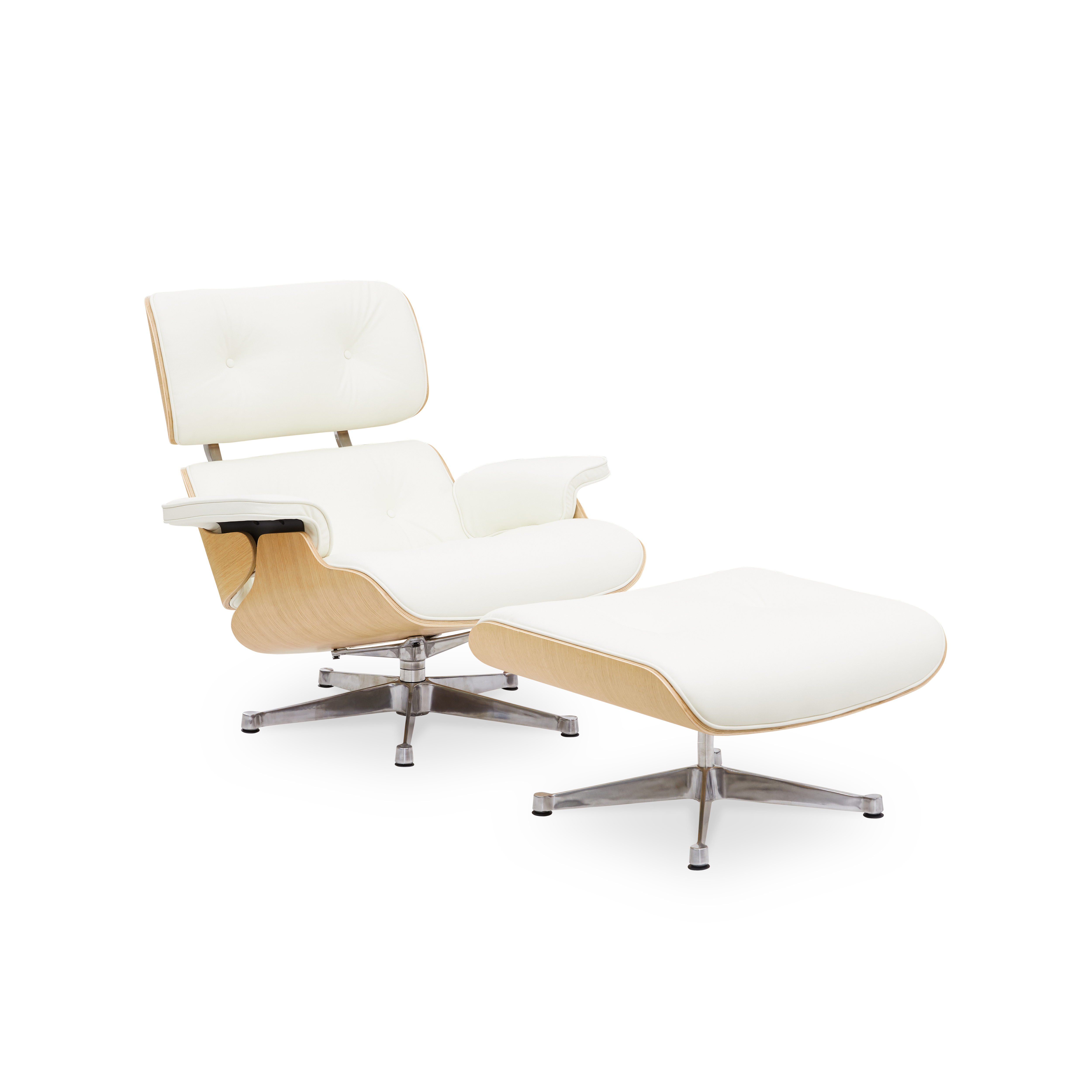 white eames lounge