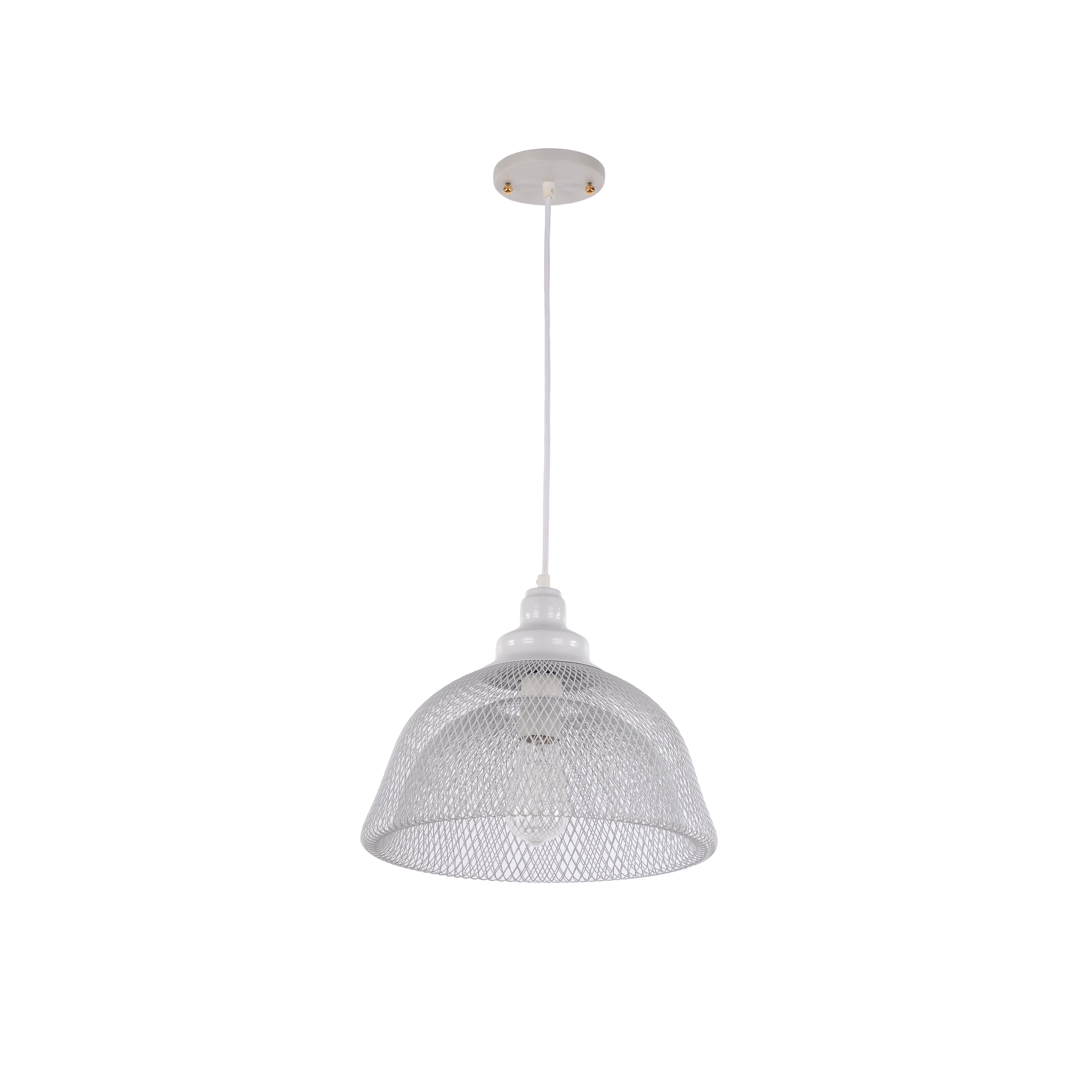 white mesh pendant light