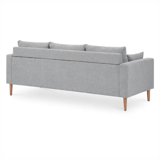 Alicia L-Shaped Sofa - Slate - 9 - Grey upholstered sofa, modern design, minimalist style, neutral color palette, wooden