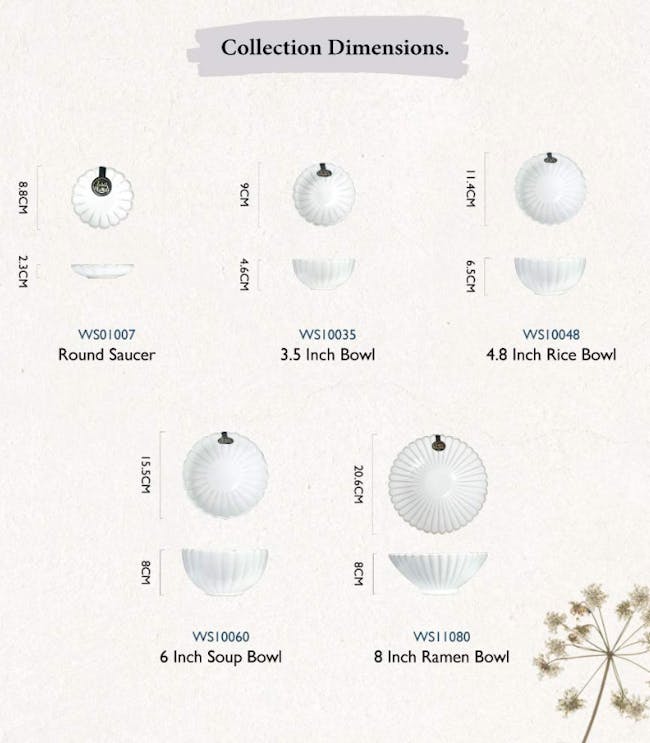Table Matters White Scallop Bowl (3 Sizes) - 6