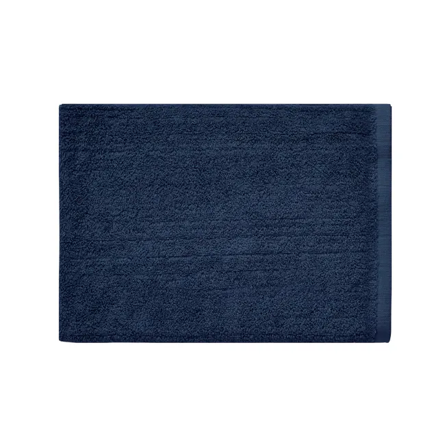 EVERYDAY 100% Cotton Bath Mat 70 x 50 cm - Navy - 3 - Dark navy blue textured towel, soft fabric surface, luxurious bath