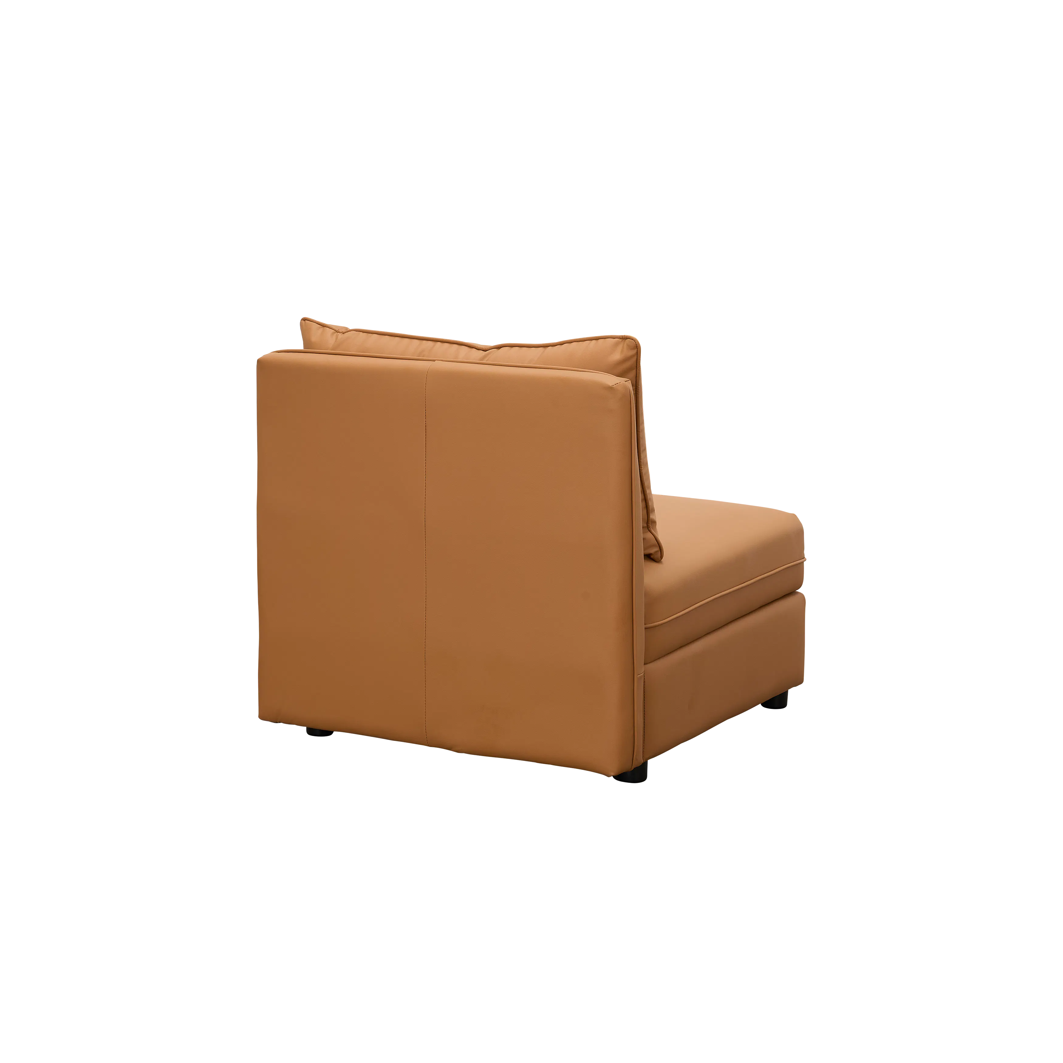Cameron Large Corner Storage Sofa - Tan (Pet Friendly) - 18 - Brown leather sofa, modern design, comfortable seating