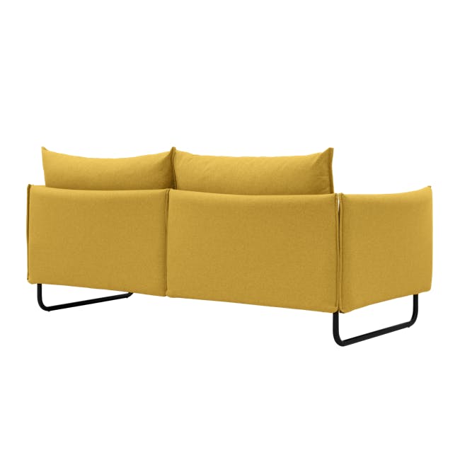 (As-is) Frank 3 Seater Lounge Sofa - Mustard, Down Feathers, Deep Seats - 1 - 7