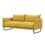 (As-is) Frank 3 Seater Lounge Sofa - Mustard, Down Feathers, Deep Seats - 7
