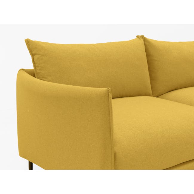 Frank 3 Seater Lounge Sofa - Mustard, Down Feathers, Deep Seats - 7